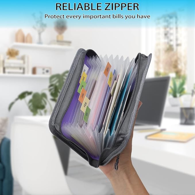 NAFY Small Accordion File Organizer, A6 Size 13 Pockets Coupon Receipt Holder - Image 5