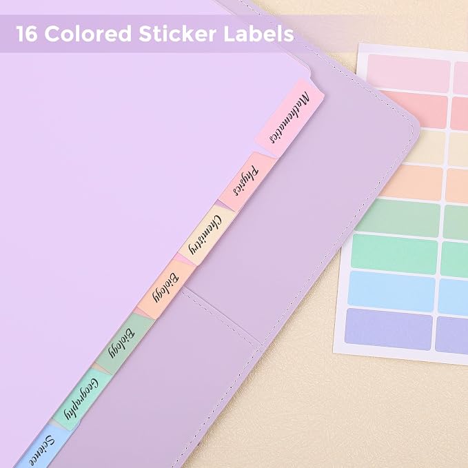 SKYDUE Durable Plastic 8-Tab Dividers, Big Tab Dividers - Image 4