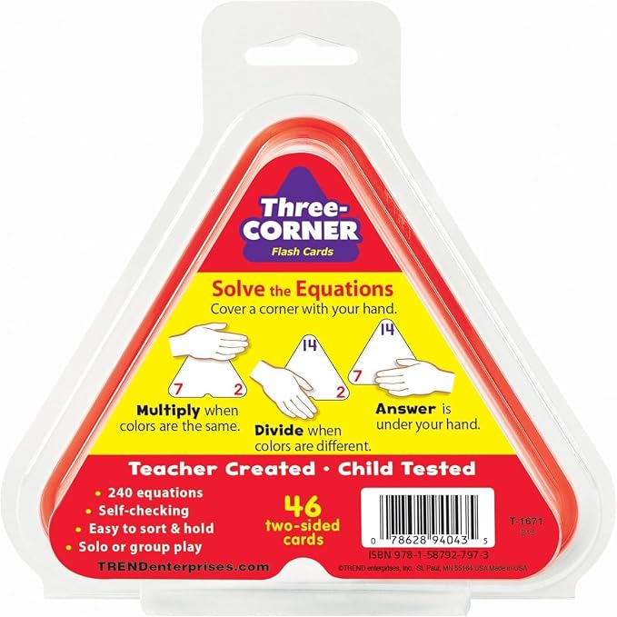 Trend Enterprises: Three-Corner Multiplication and Division Flash Cards - Image 6