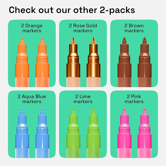 ARTISTRO 2 Gray Acrylic Paint Markers - Image 6