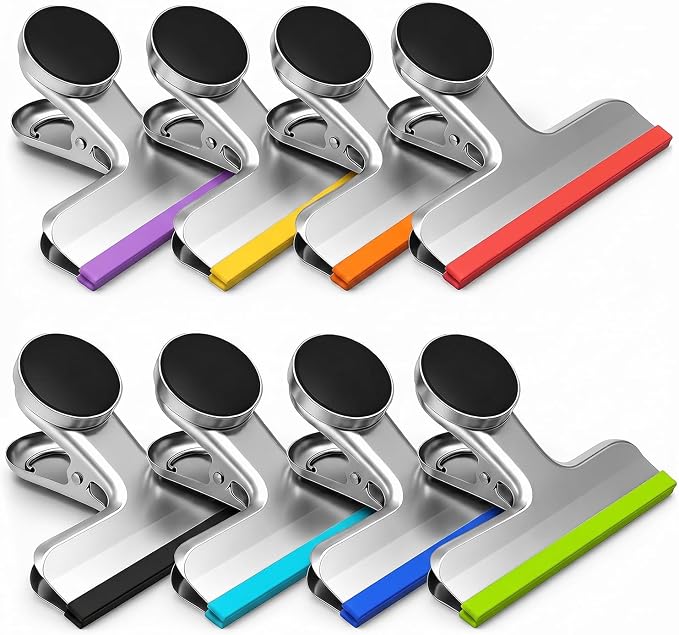 HOUSE AGAIN Chip Clips Bag Clips, 8 Pack Strong Magnetic Bag Clip by HOUSEAGAIN