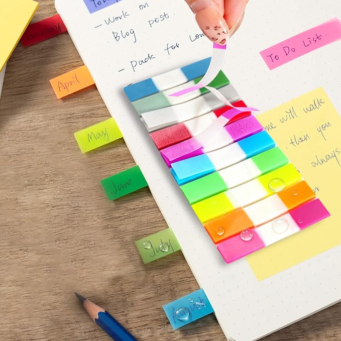 Sticky Tabs, Colorful Repositionable Page Markers Book Tabs - Image 3