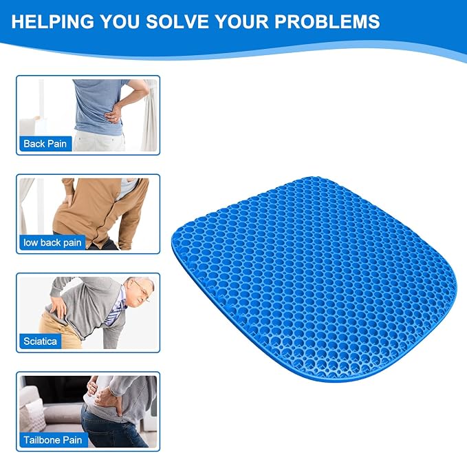 Large Gel Seat Cushion for Long Sitting - Image 6