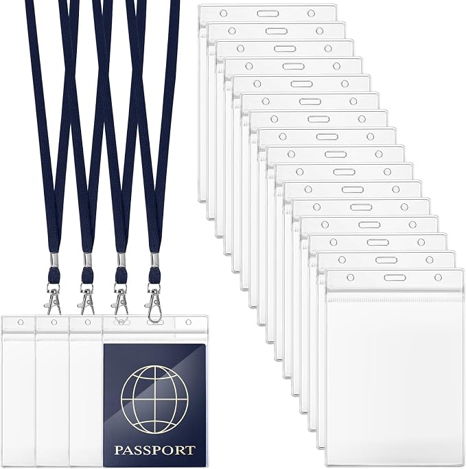 Patelai 50 Pcs 4 x 5.5 Inch Clear Passport Holders by Patelai