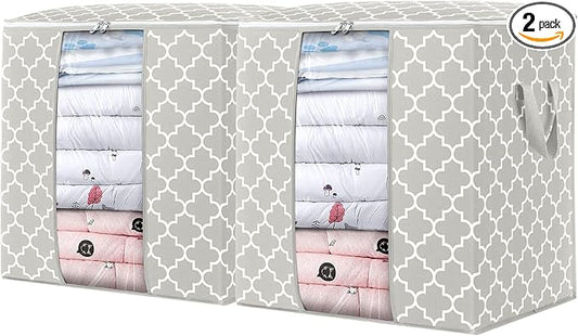 WISELIFE Storage Bags 2 Pack/100L Large Blanket Clothes Organization and by WiseLife