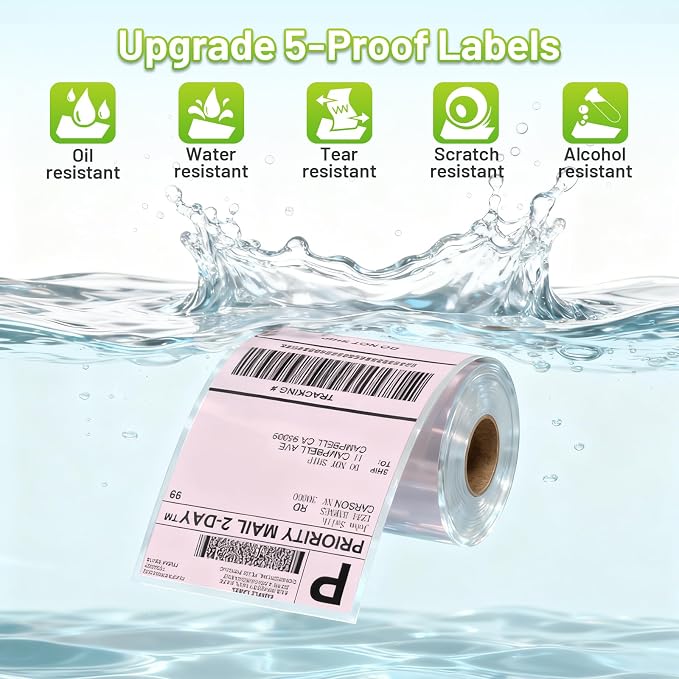 4x6 Thermal Labels, Shipping Address Label | Pink Labels Compatible - Image 2