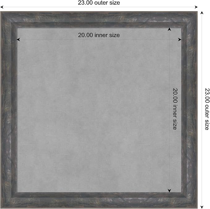 Amanti Art Grey Framed Magnetic Board 23x23 Medium Vision Board - Image 3