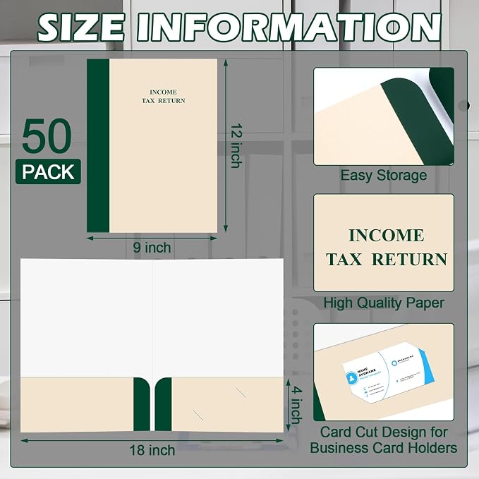 Marspark 50 Pack Tax Return Folders - Image 2
