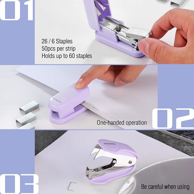 WORKPRO Small Stapler with Staples, One Staple Remover, 2000 Standard Staples - Image 5