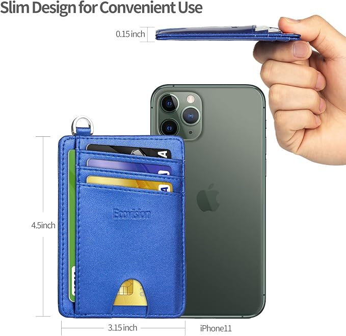 Slim Minimalist Front Pocket Wallet, RFID Blocking Credit Card Holder Wallet - Image 7