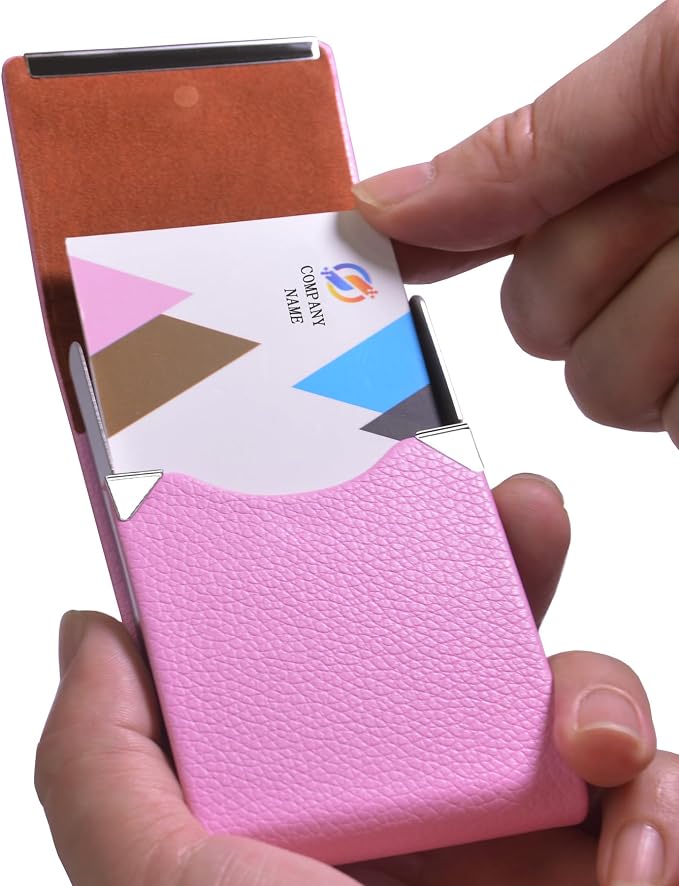 Business Card Holder with Ultra Slim Design, Business Card Case with Premium PU - Image 5