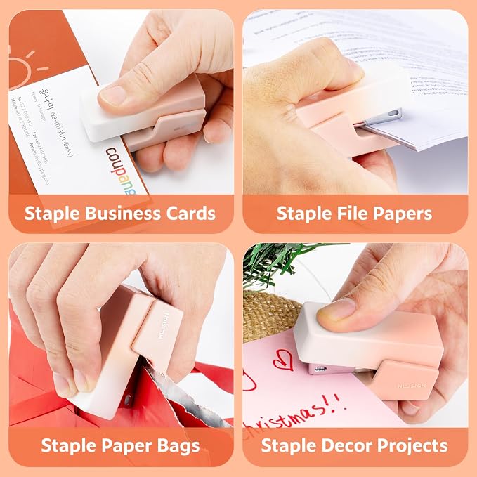 NUSIGN Mini Stapler with 830 Staples, Small Cute Desk Staplers, 25 Sheet - Image 5