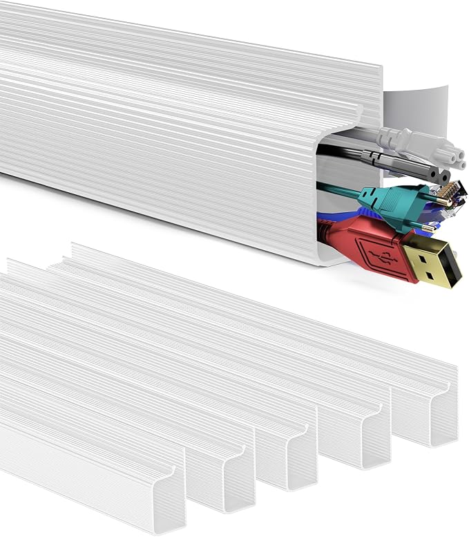 Delamu 6 Pack Safe 15.7in Tidy Cable Management Solution, Protect Kids Pets by DELAMU