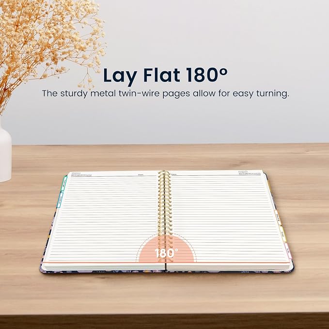 Large Spiral Notebook for Work, 8.5" x 11" Journal for Women, Cute 5 Subject - Image 5