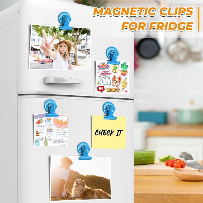 VNDUEEY 20 Pack Fridge Magnets Refrigerator Magnets, Strong Magnetic Clips - Image 2