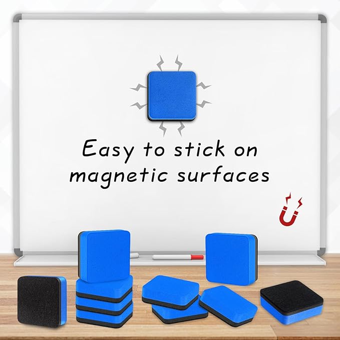 96 Packs Cube Dry Erase Eraser Bulk, Mini Magnetic Whiteboard Eraser, - Image 6