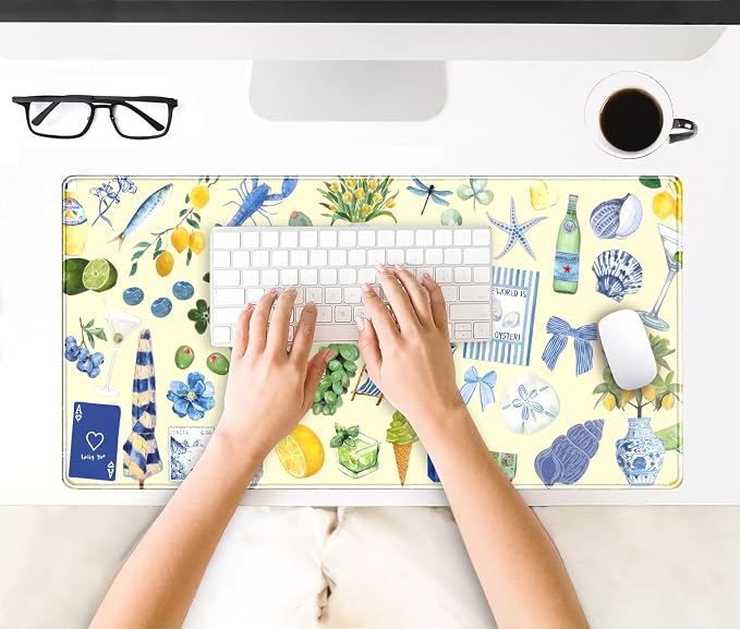 Cute Pastel Coastal Desk Mat - Image 8