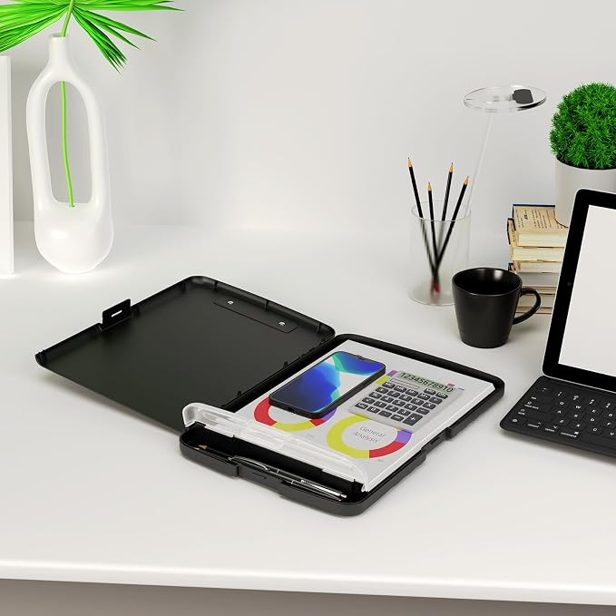 Piasoenc Clipboard with Storage, 8.5 x 11 Organization Box with Pen Holder and - Image 8