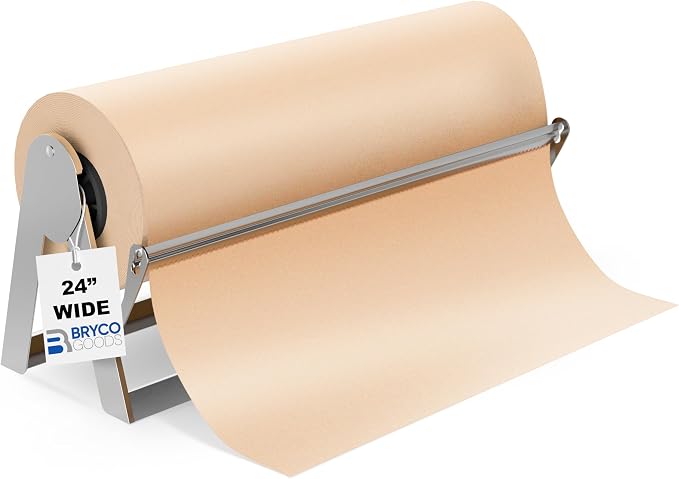 Bryco Goods - 24 Inches All Paper Roll Dispenser and Cutter Made of Heavy-Duty by BrycoGoods