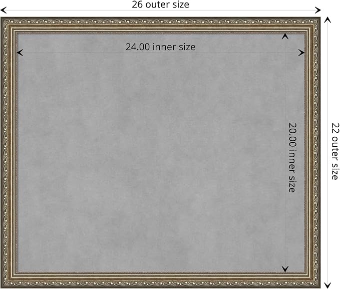 Amanti Art Silver Framed Magnetic Board 22x26 Medium Vision Board - Image 4