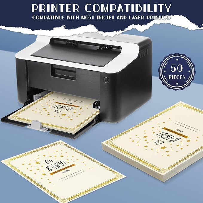 Kosiz 150 pcs Certificate Kit Includes 50 Gold Foil Certificates 50 Single - Image 3