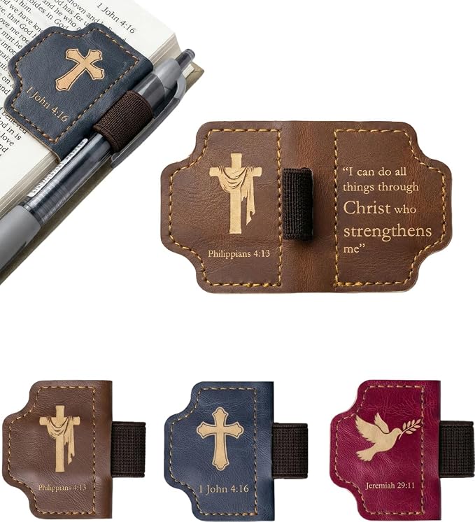 3-Pack Magnetic Leather Bookmarks by Tiizze