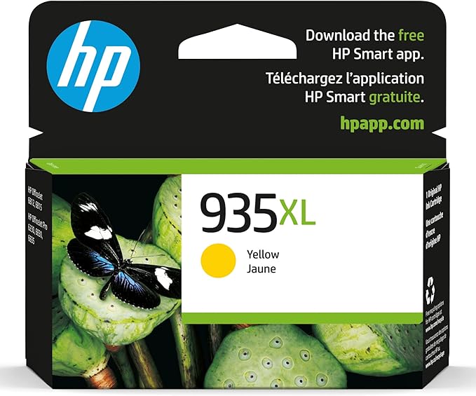 HP 935XL Yellow High-yield Ink Cartridge | Works with HP OfficeJet 6810; OfficeJet Pro 6230, 6830 Series | C2P26AN-DeskLoop Office
