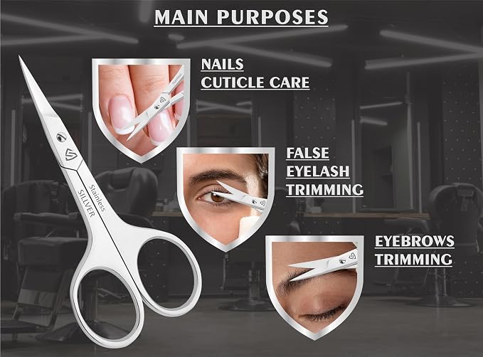 SILLVER Nail Scissors Curved Professional - Image 3