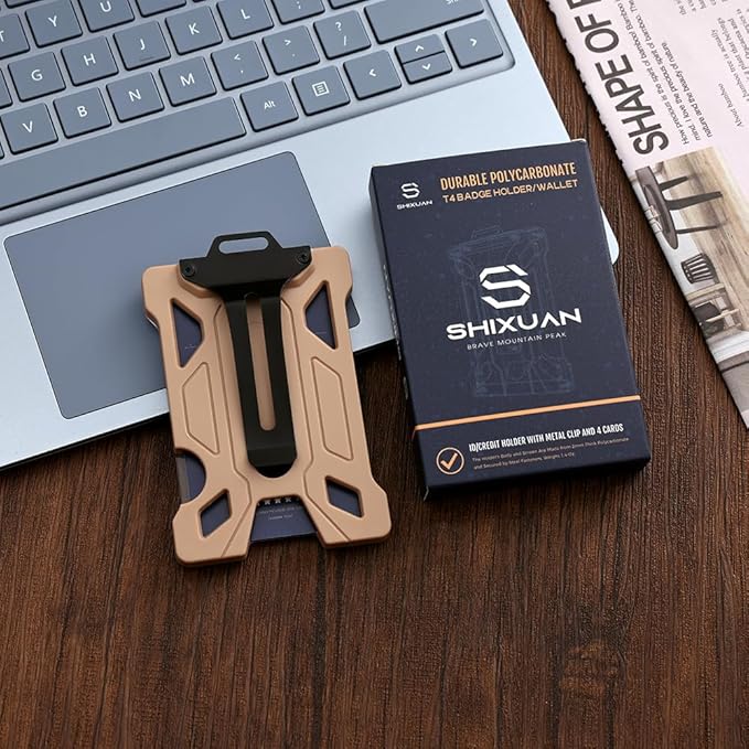 ID Badge Holder with Retractable Clip, Credit Card Holder, Keychain Wallet - Image 3