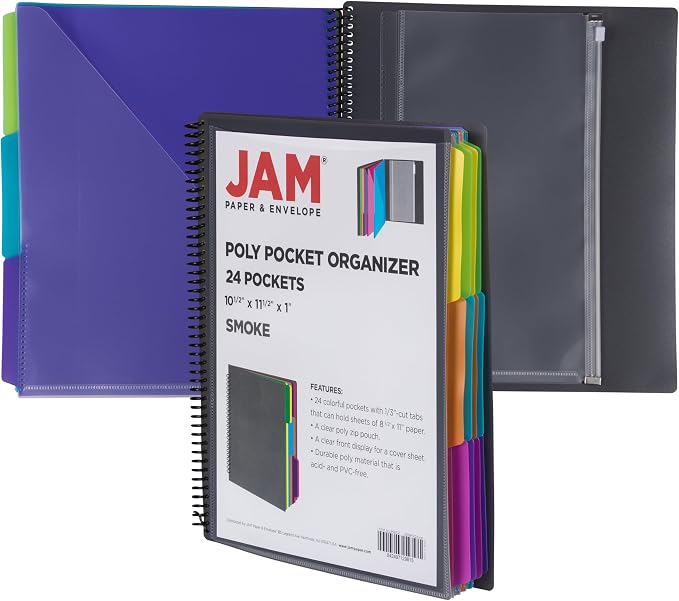 JAM PAPER Plastic Multi Pocket Folder by JAMPaper