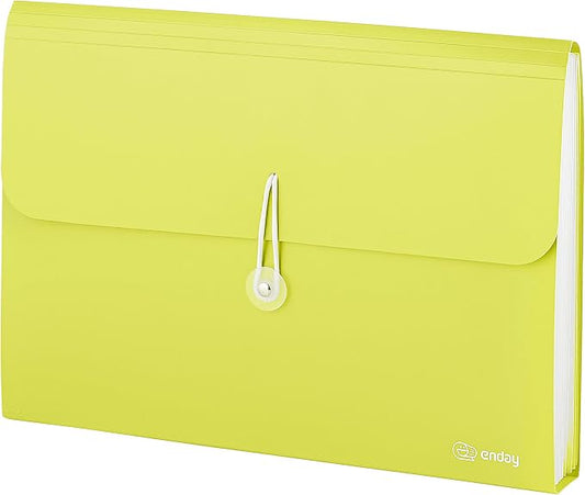 Accordion File Organizer Green, 7 Pocket Expanding File and Cover Folder by ENDAY