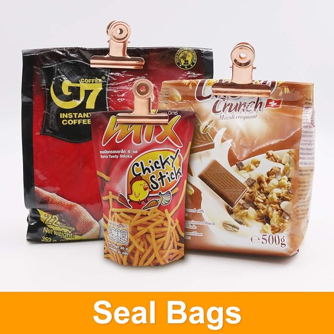 Coideal Bulldog Paper Clips Rose Gold, Food Bags, Pictures Photos, Art Crafts - Image 6