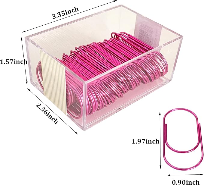 Rose-red Large Paper Clips - Image 2
