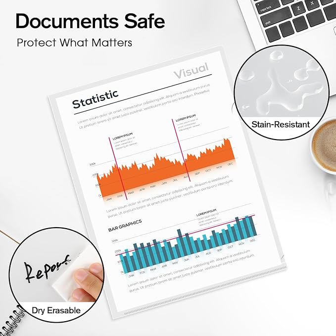 KTRIO Clear Document Folders Project Pockets - Image 4