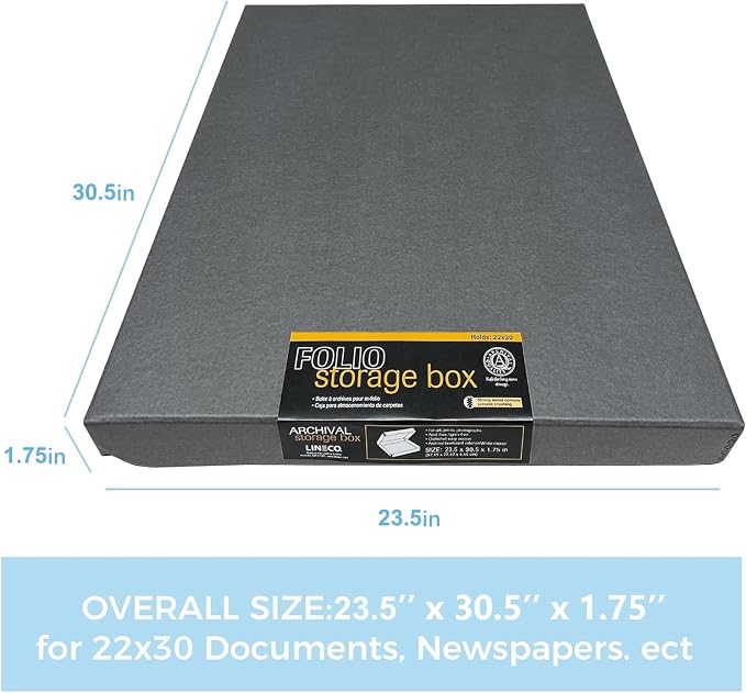 Lineco Folio Storage Box, Clamshell Design - Image 2