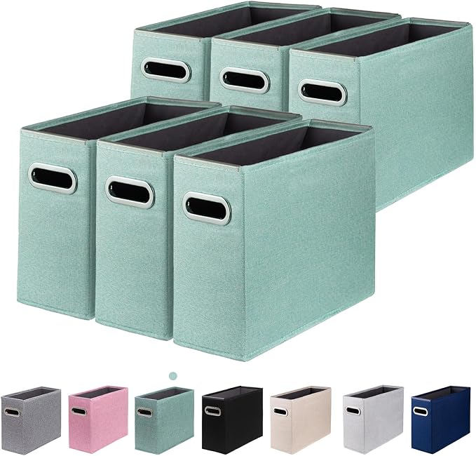 6 Packs Letter Size File Organizer, File Folders Organizer, Fabric Storage Box by ComfortKeeper