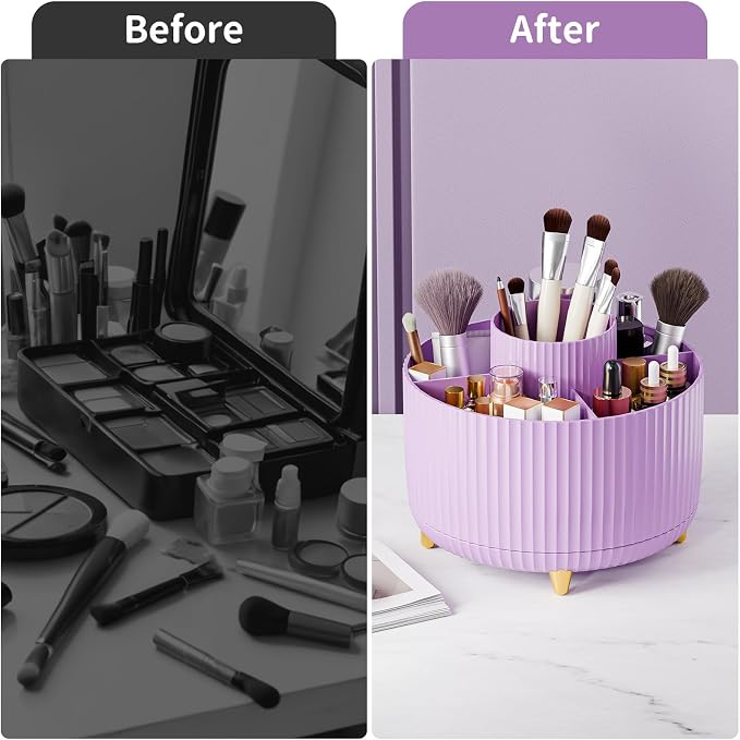 fanado 360° Rotate Makeup Brush Holder Organizer, Makeup Organizers Countertop - Image 7