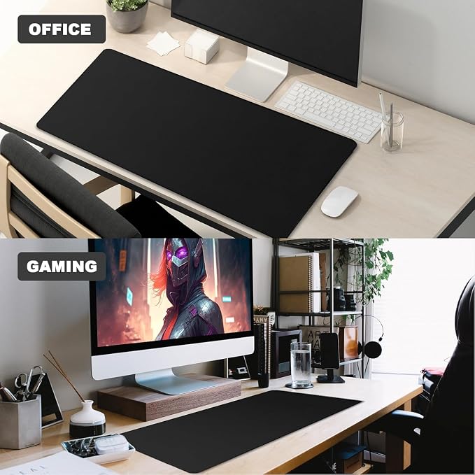 39.1" x 23.5" Waterproof Fabric Desk Pad, Rubber Anti-Slip Base, Stitched Edges - Image 6