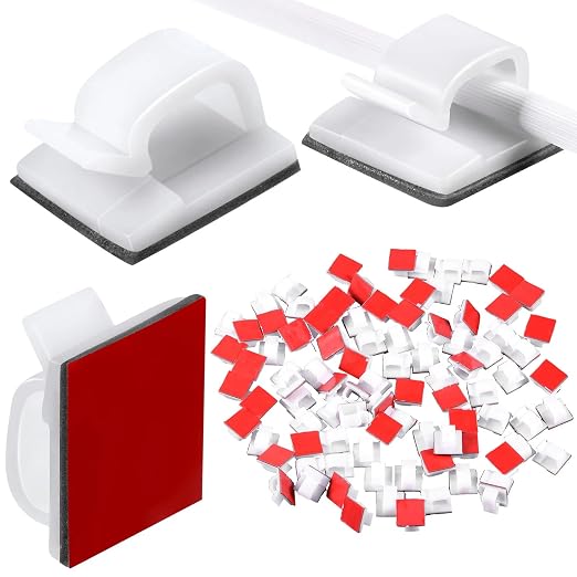 Blulu 100 Pcs Adhesive Cable Clips Bulk Wire Holder by Blulu