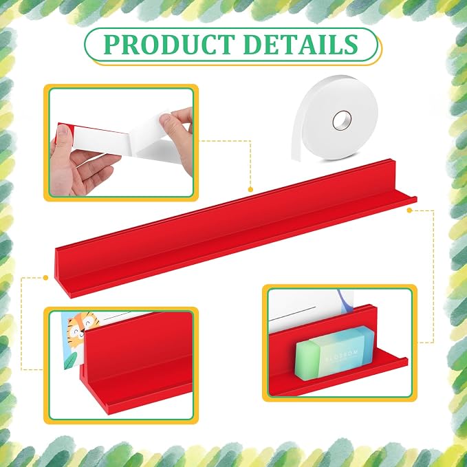 MJOGGOTT 24 Pcs Classroom Desk Name Plates Holder Index Cards Storage, School - Image 3