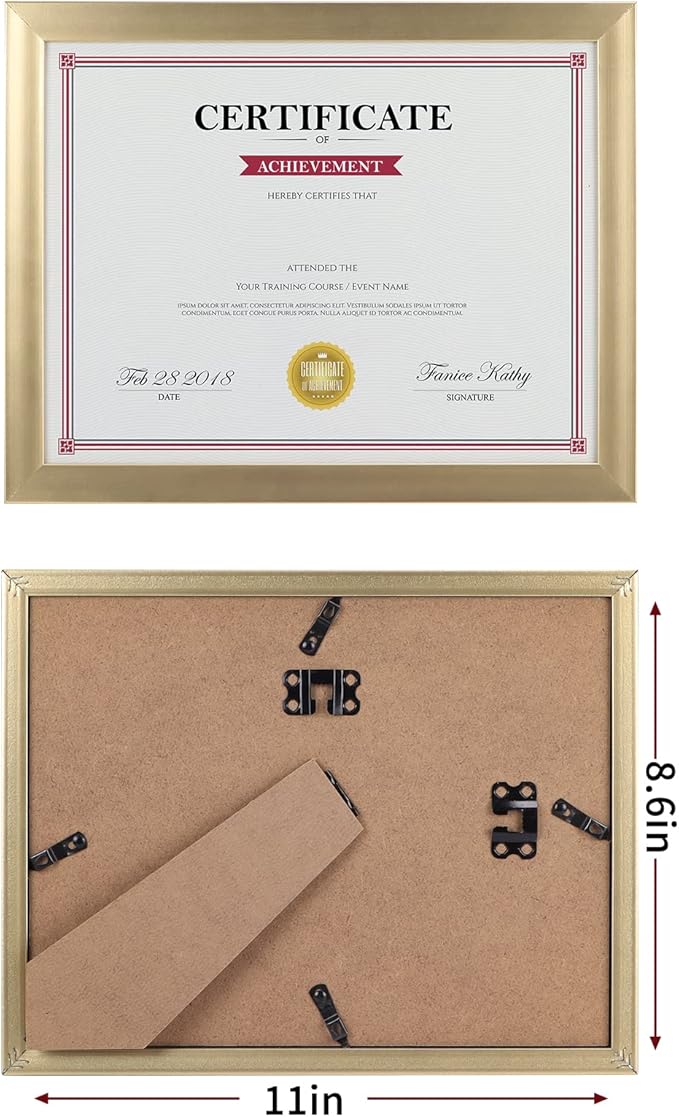 Giftgarden 8.5x11 Picture Frame Gold Set of 12, Wall or Tabletop Display - Image 2