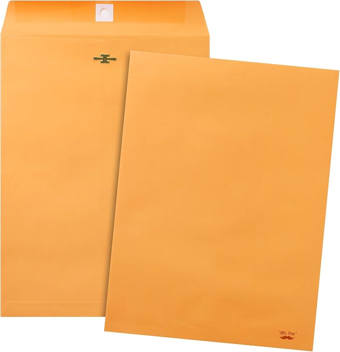 Mr. Pen- Clasp Envelopes, 18 Pack, 9x12 Inches, Mailing Documents, Office by MrPen