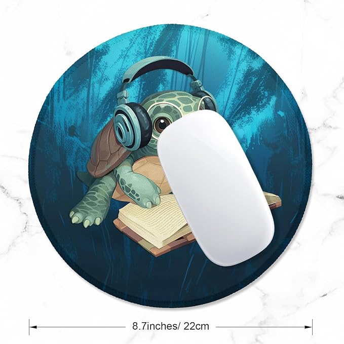 ITNRSIIET Round Mouse Pad with Stitched Edge Premium-Textured Waterproof - Image 2
