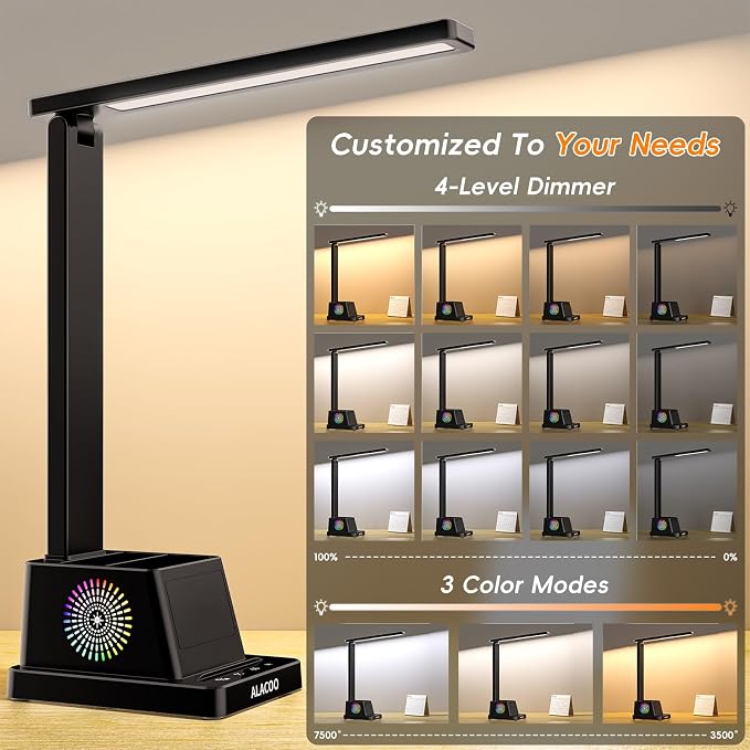Study Desk Lamp for Office Home, Eye-Caring Desk Light - Image 2