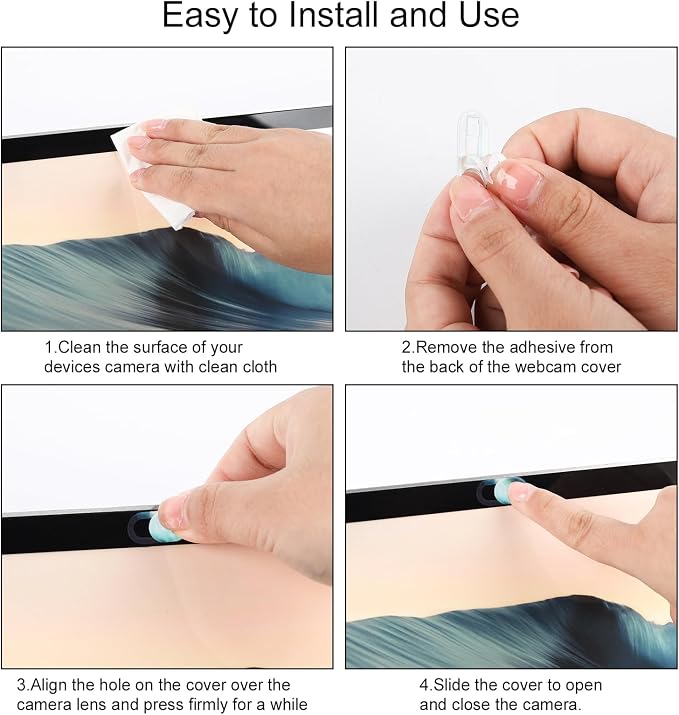 Camera Cover Slide 3 Packs, Webcam Cover Ultra Thin Sticker Privacy Protector - Image 6