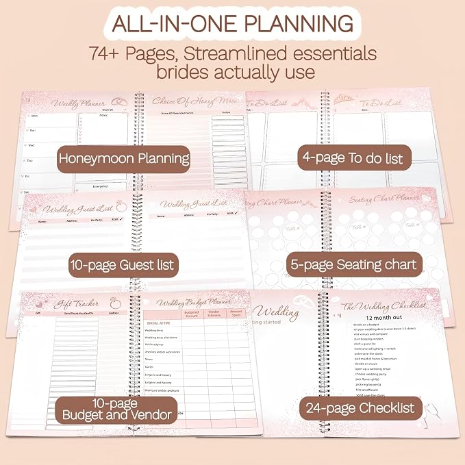 Wedding Planner Book Organizer: 12-Month Checklist - Image 6