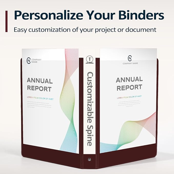 BinderX Extra Durable 3 Ring Binder, Round Ring 1 Inch, Fits 175 Sheets - Image 5