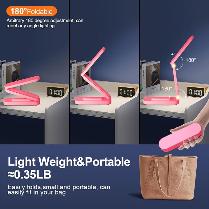 Giryuhd LED Desk Lamp for Office Home & Battery Operated Lamp Rechargeable Lamp - Image 3