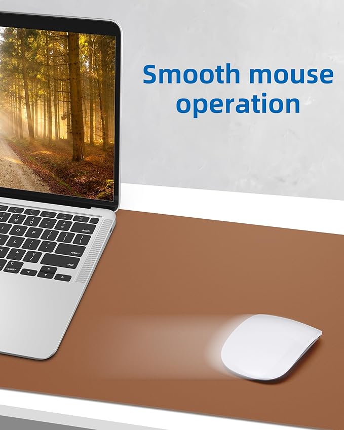Leather Desk Pad Blotter, Mouse Pad, Office Desk Mat, Non-Slip PU Leather Desk - Image 5