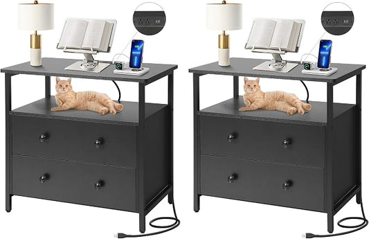 Edbuosy 27 inch Wide Night Stand Set 2 by Edbuosy